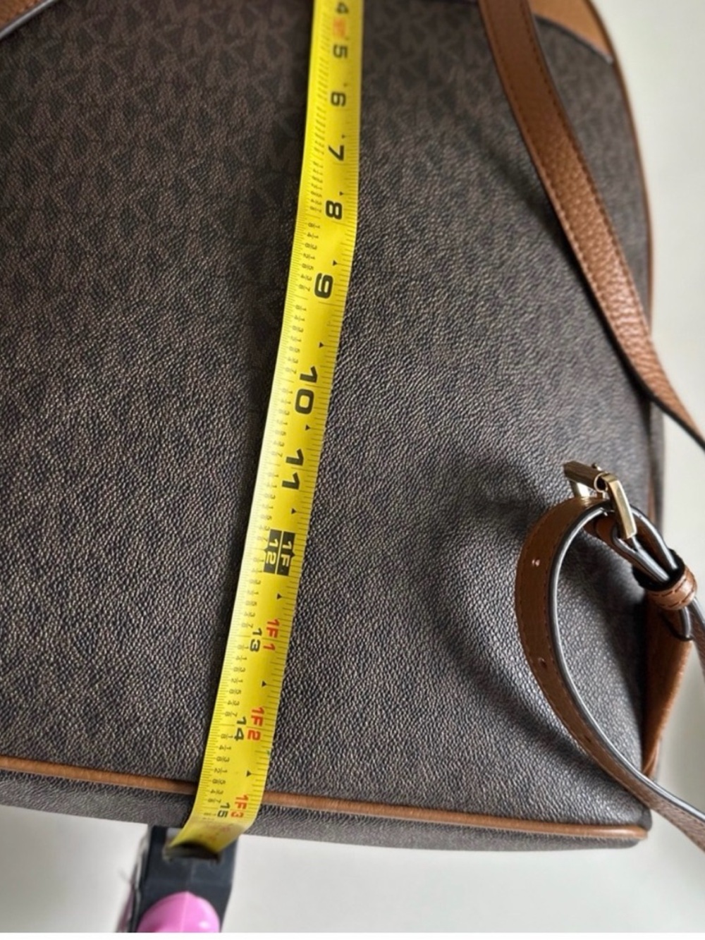 NWT Michael Kors Abbey Large Backpack - Brown/Acorn Signature - Picture 3 of 7
